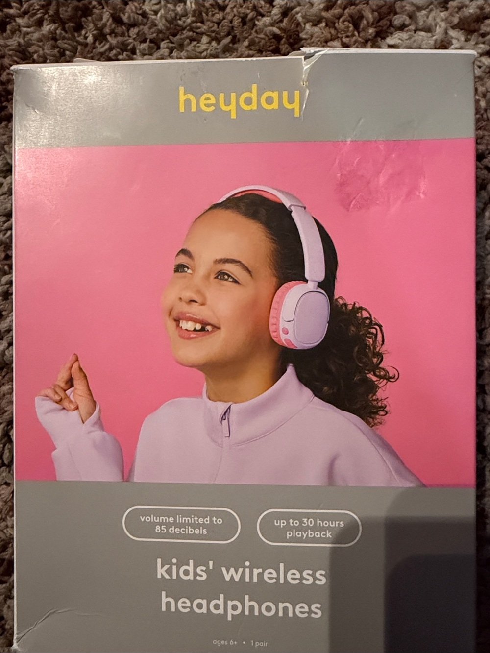 heyday Kids Wireless Over-Ear Headphones - Pink